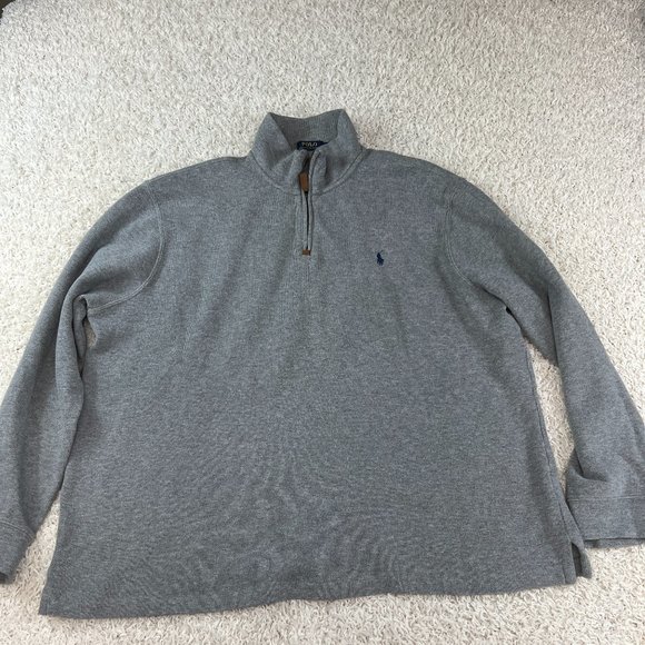 Polo Ralph Lauren Other - Polo Ralph Lauren Gray 1/4 Zip Mens Sweater 2XL